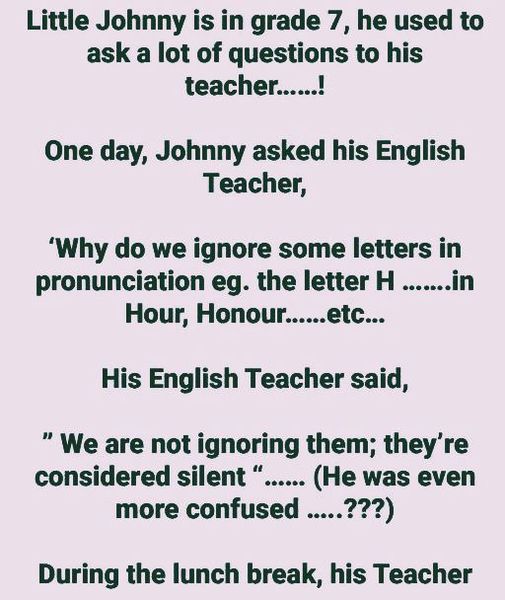 Johnny’s Hilarious Misunderstanding: A Silent Lesson in English