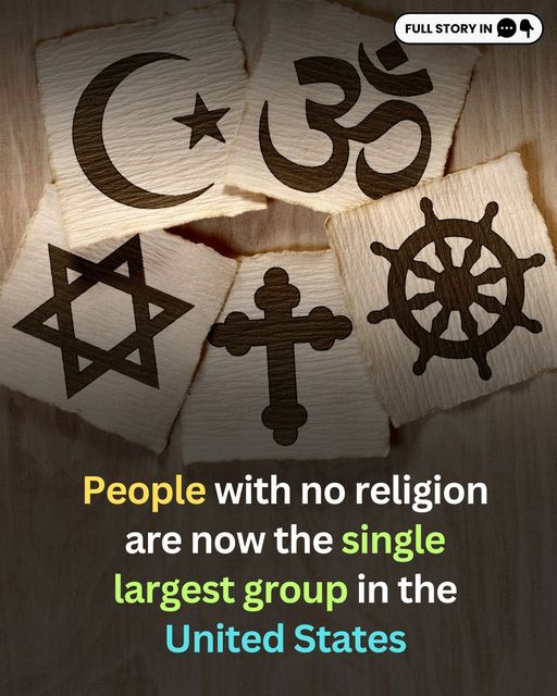 People with no religion are now the single largest group in the United States