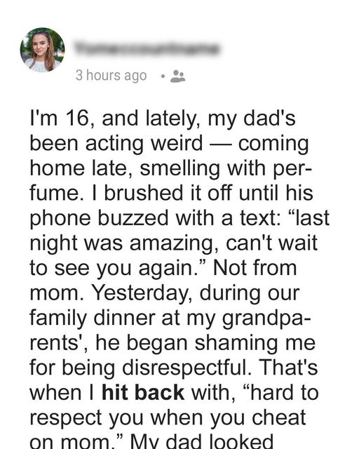 16-Year-Old Calls Out Cheating Dad At Large Family Gathering