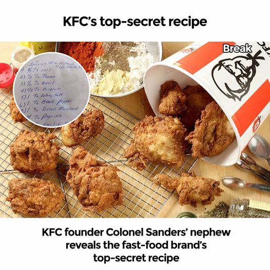 KFC Founder Colonel Sanders’ Nephew Reveals the Fast-Food Brand’s Top-Secret Recipe