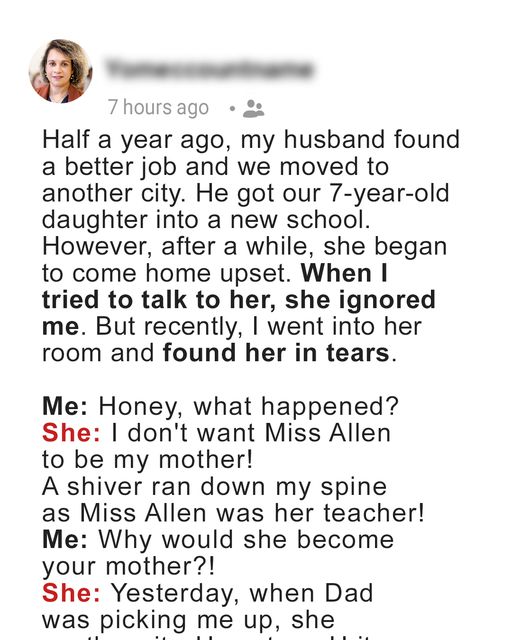 When Her Mom Found Out Why She Was Sad She Left Her Husband