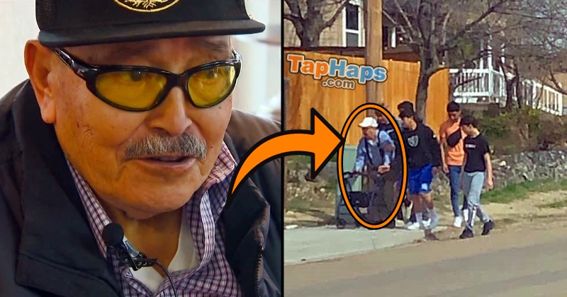 Caught On Camera: Teens Surround Injured Elderly Man Who Was Walking Alone