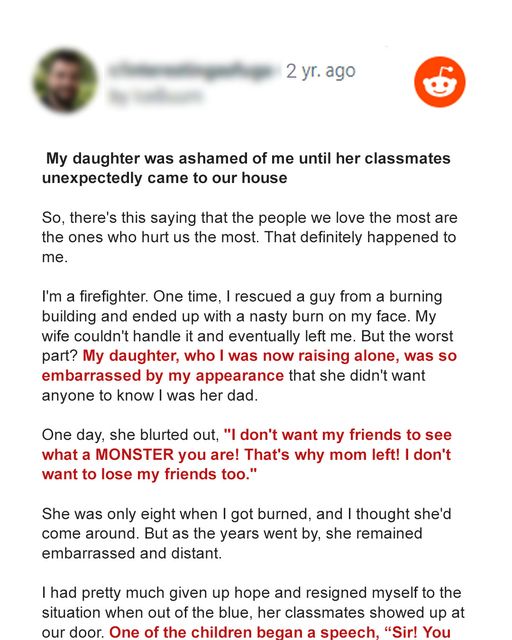 Girl Ashamed of Her Dad Hides Him from Everyone, One Day Her Classmates Come To Him