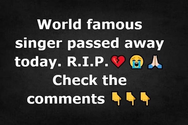 World famous singer passed away