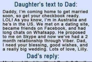 Daughter’s Text to Dad