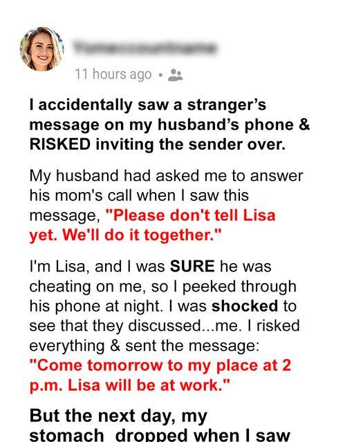 After Wife Saw a Suspicious Text on Her Husband’s Phone, the Truth Unfolded As Wife Invited the Woman Her Husband Was Texting To