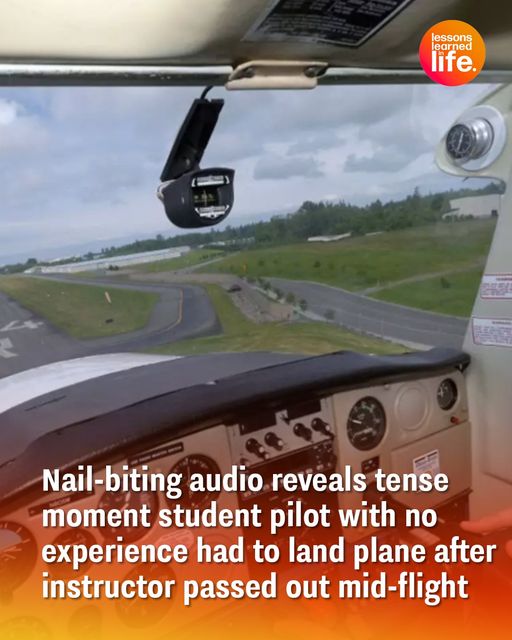 Nail-biting audio reveals tense moment student pilot with no experience had to land plane after instructor passed out mid flight