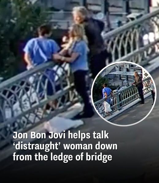 Jon Bon Jovi Caught On Video Saving A Woman About To Jump Off Of A Bridge