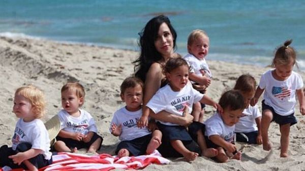 Natalie Suleman with Her Children