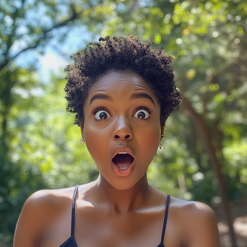 A shocked woman | Source: Midjourney