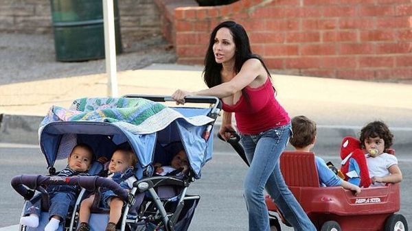 Natalie Suleman with Her Children